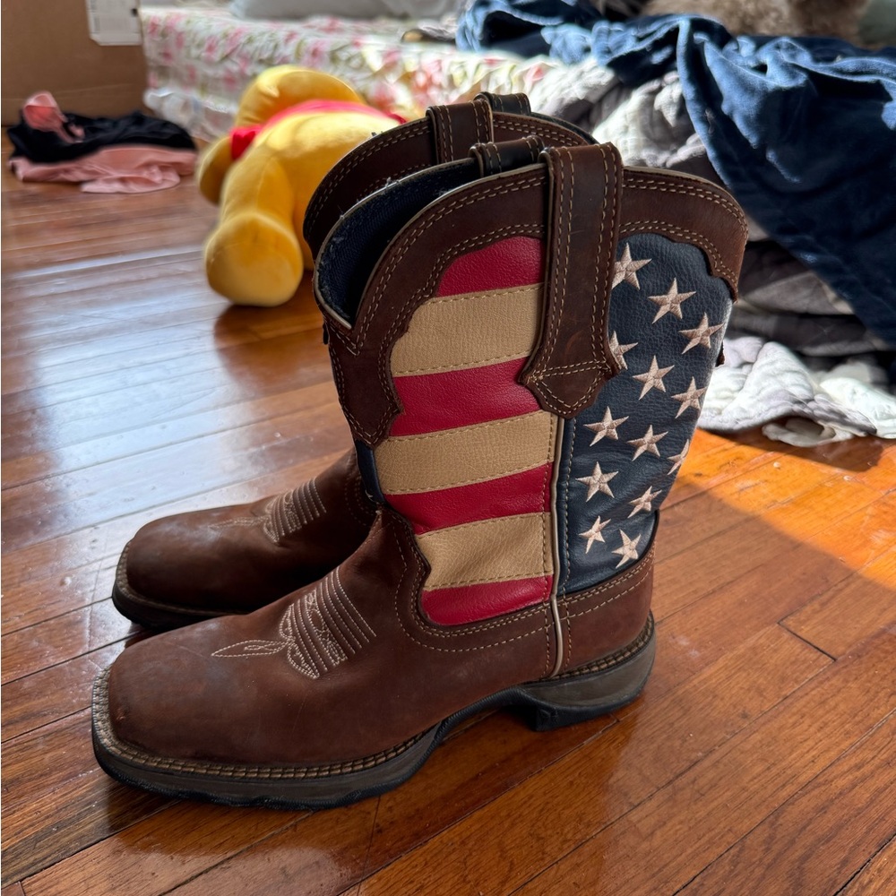 Durango Western Boots with Flag Design